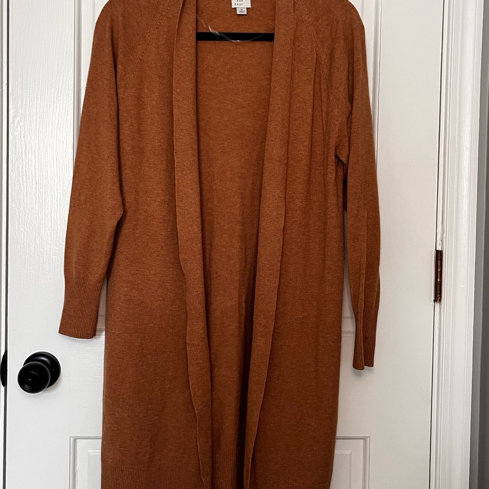 a new day Women's Tan Open Front Cardigan